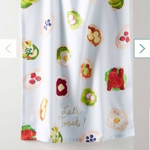 Anthroologie Carly Home Let's Toast Dish Tea Towel